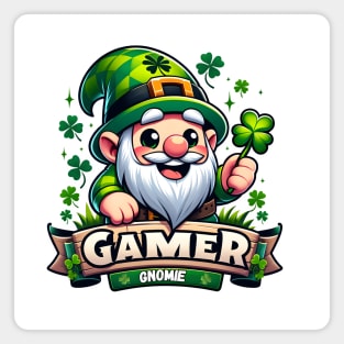 Gamer Gnomie - St. Patrick's Day Gnome Magnet